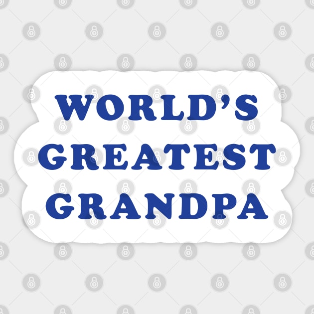 World's Greatest Grandpa Sticker by tvshirts